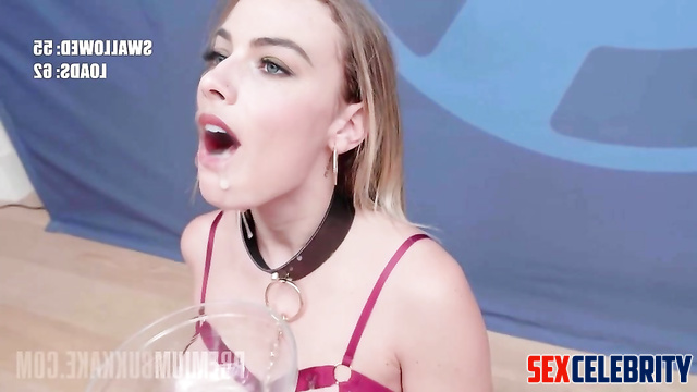 Margot Robbie will not miss a drop of sperm in her mouth [face swap] [PREMIUM]