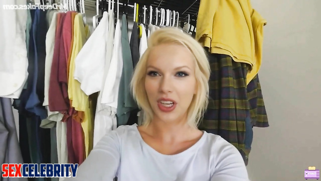 Fake Taylor Swift shows her wardrobe with a sexy twist