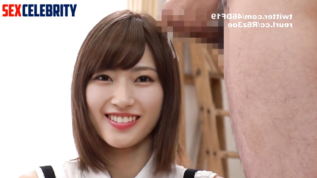 Sexy fake Inoue Sayuri having hot cum on face and hair in the room / 井上小百合 乃木坂46 偽 [PREMIUM]