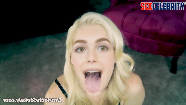 Hot blonde Kiernan Shipka asking for a lot of cum on her face [PREMIUM]