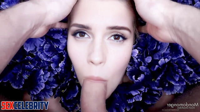 Fake Emma Watson in porn video (blowjob inside flowers) [PREMIUM]