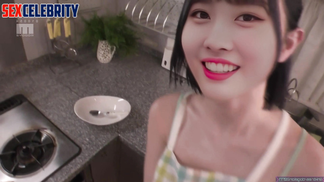 Pov hot blowjob - Momo sucking dick at the kitchen, ai (모모 트와이스) [PREMIUM]