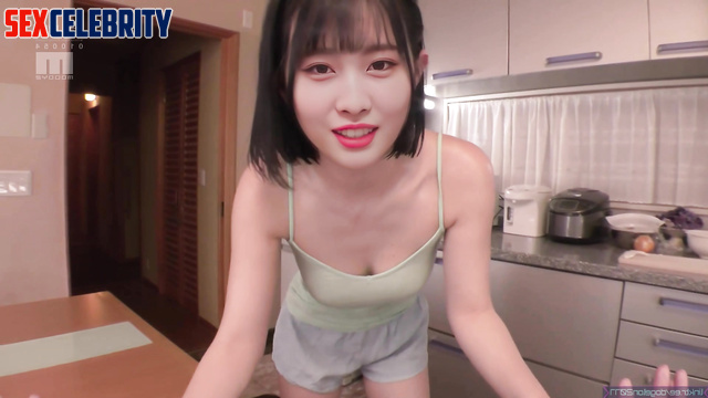 Pov hot blowjob - Momo sucking dick at the kitchen, ai (모모 트와이스) [PREMIUM]