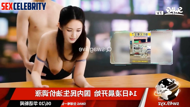 Husband disrupts news speaker Yang Mi (杨幂) live stream fake porn