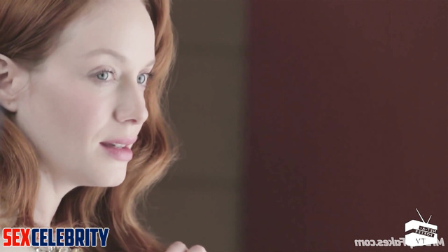 Titty milf Christina Hendricks gives an interview (adult)