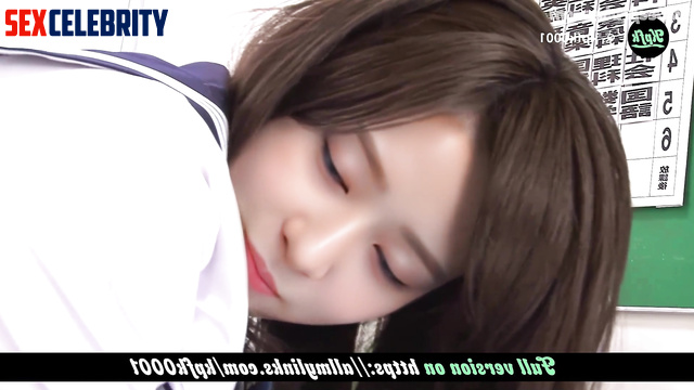 Korean schoolgirl Minju (김민주 아이즈원) fucked right in the classroom