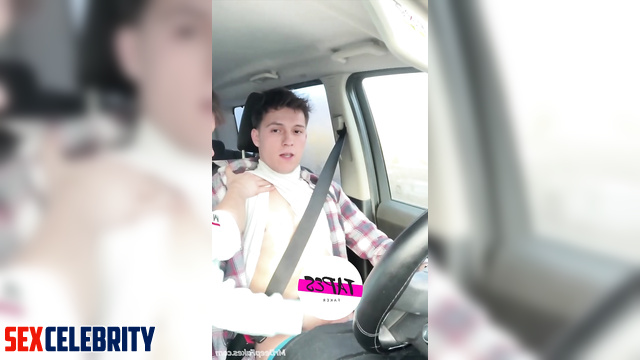 Tom Holland gets handjob & blowjob while driving a car /deepfakes