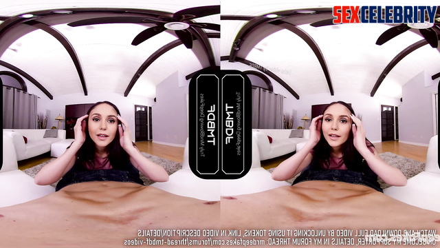 Stunning brunette Nina Dobrev pleasing her man (VR fakes)