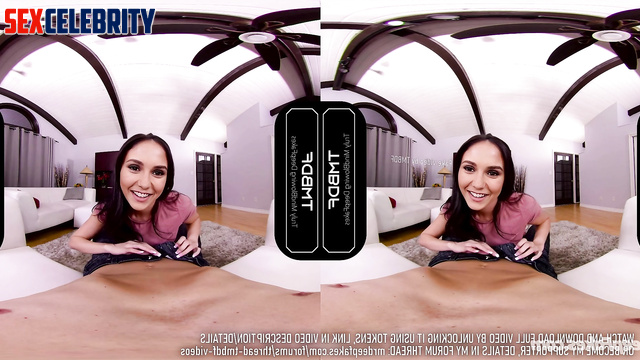 Stunning brunette Nina Dobrev pleasing her man (VR fakes)