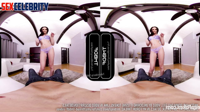 Stunning brunette Nina Dobrev pleasing her man (VR fakes)