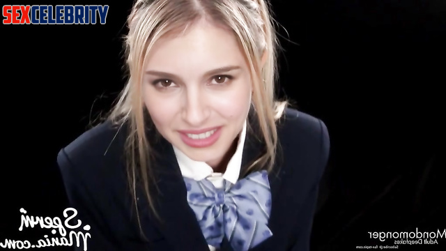 Horny schoolgirl is waiting for your cumshot / fake Natalie Portman