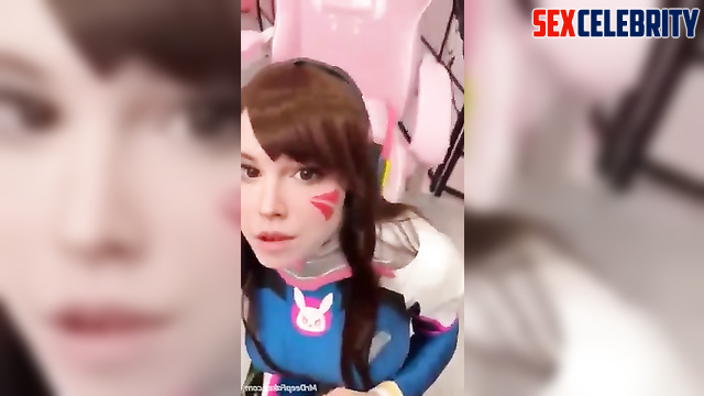 Her cute tongue wants sperm, Sasha Holland in pov deepfake video