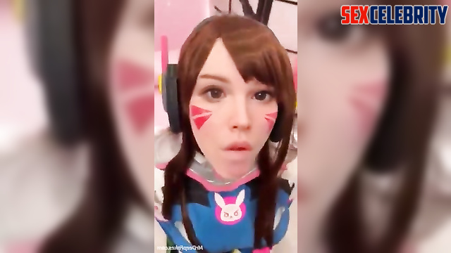 Her cute tongue wants sperm, Sasha Holland in pov deepfake video
