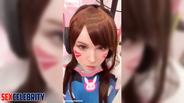 Her cute tongue wants sperm, Sasha Holland in pov deepfake video