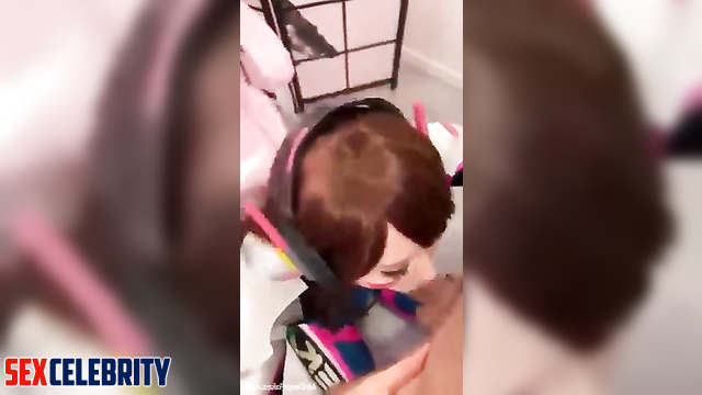 Her cute tongue wants sperm, Sasha Holland in pov deepfake video