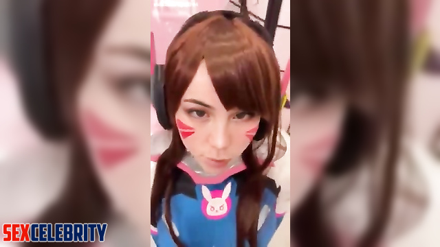 AI anime cosplayer ASMR BlueKatie gets creampied in her mouth