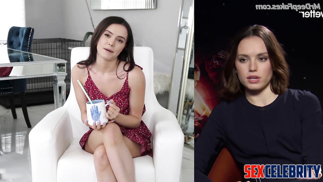 Sexy star Daisy Ridley NEVER had such HARD fuck in her pussy deepfake