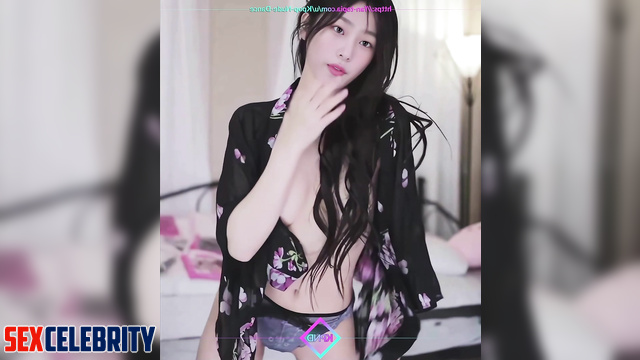 Sexy brunette Minji (민지 뉴진스) works on camera so hot - real fake