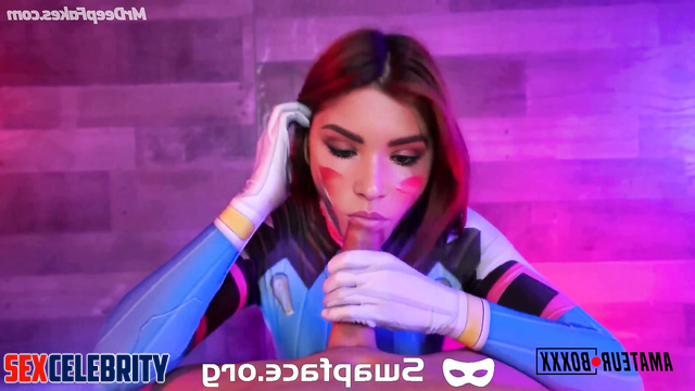 Fake Panam Palmer (Cyberpunk 2077) makes blowjob at fetish club