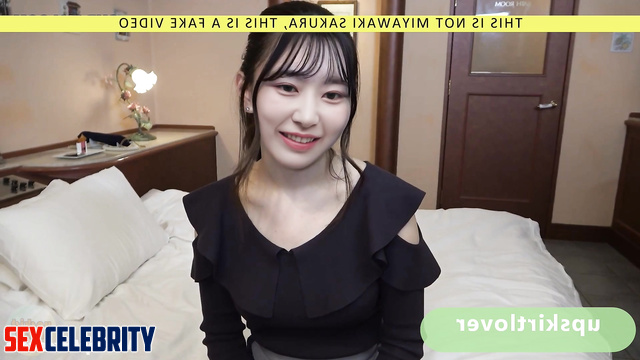 Lustful brunette sucks cock in the hotel - Sakura fakeapp (사쿠라 아이즈원)