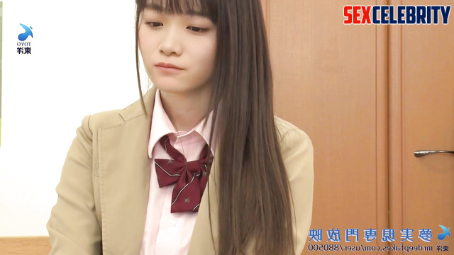 Shy japanese schoolgirl Manatsu Akimoto (秋元真夏 乃木坂46) sucks big cocks