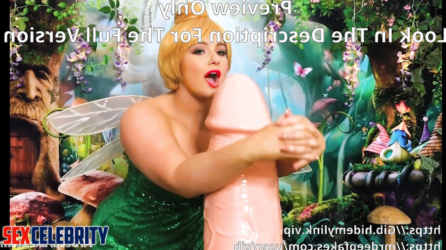 Plump fairy Ariel Winter enjoys a big fake cock. Fairytale tape