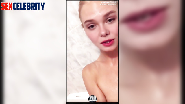 Beauty blonde Elle Fanning in deepfake pov porn - blowjob all day