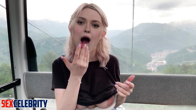 Sweet whore Dakota Fanning relaxes to the fullest on vacation, deepfake