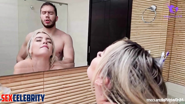 Fakes// Stepmom Billie Eilish uses big tits to seduce in shower