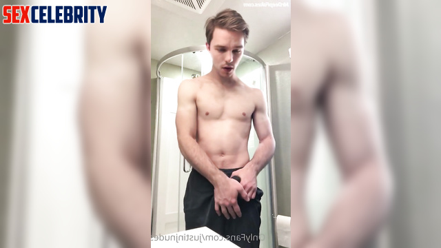 AI Nicholas Hoult undressed and took his penis in his hands