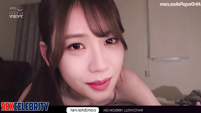 Pretty Jisoo (지수 블랙핑크) sucking a tongue / hot artificial intelligence