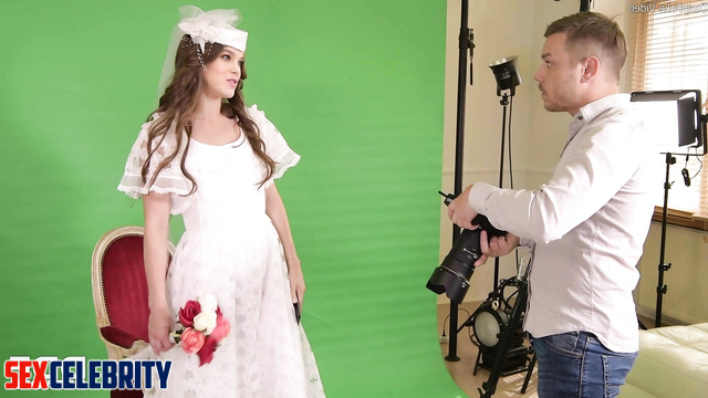 Stunning bride facialized by her photographer - Hailee Steinfeld ai