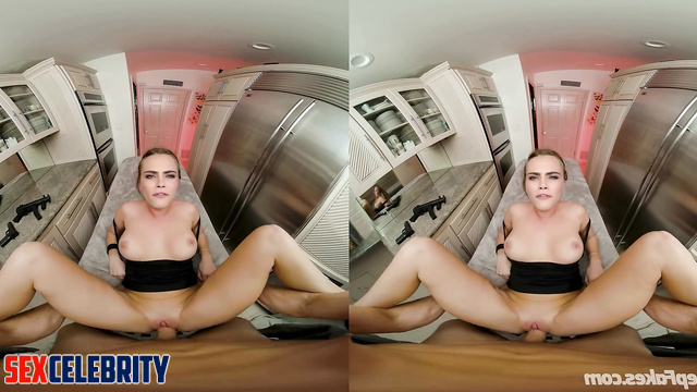 Busty beauty Cara Delevingne in VR deepfake sex scene