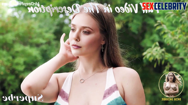 Busty girl wants to quickly take off her swimsuit (Elizabeth Olsen AI)