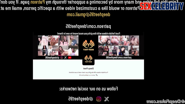 Sexy blonde licking her toes and heels / Park Min-Young 박민영 가짜 연예인 포르노 ai