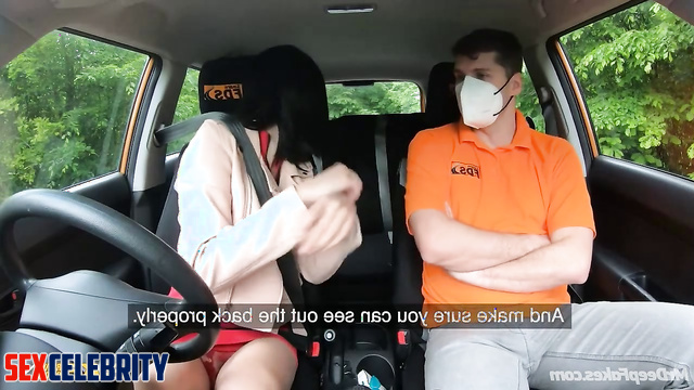 Brunette made blowjob to a driving instructor, look / Yuna A.I. 신유나 있지