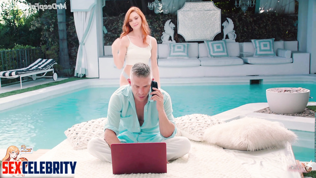 Elizabeth Olsen sex tapes romantic fucking and screaming loudly outside by the pool