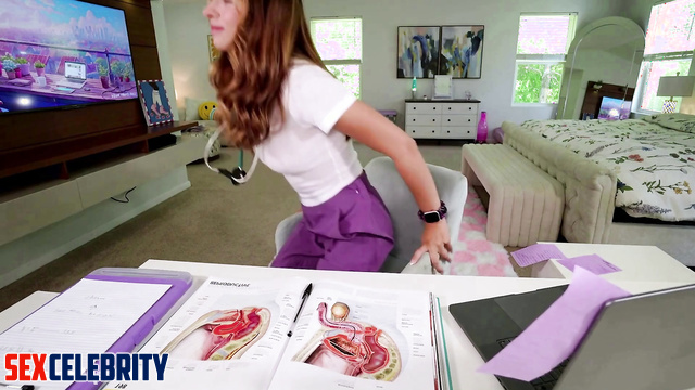 Cute brunette asked him to teach her how to fuck, Valkyrae deepfake porn