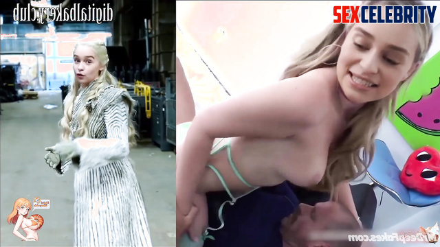 All her holes were fucked and licked - Emilia Clarke hot celebrity sex