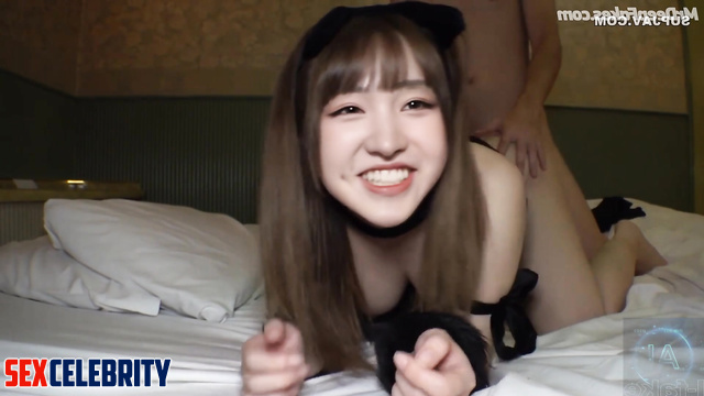 Doggystyle love at night in the dark, Liz (리즈 아이브) smart face change