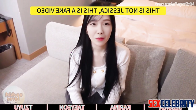 제시카 카리나 태연 쯔위 에스파 girls had fun in hotel, ai Jessica, Karina and Taeyeon