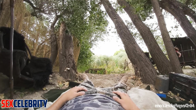 Cowgirl outdoors fuck with horny redhead Karen Gillan - pov fakeapp