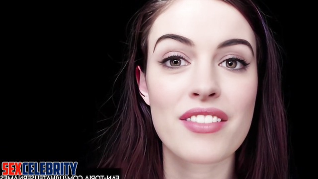 Pretty Anne Hathaway told everybody about gangbang experience, face swap