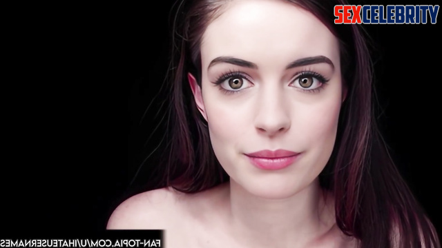 Pretty Anne Hathaway told everybody about gangbang experience, face swap