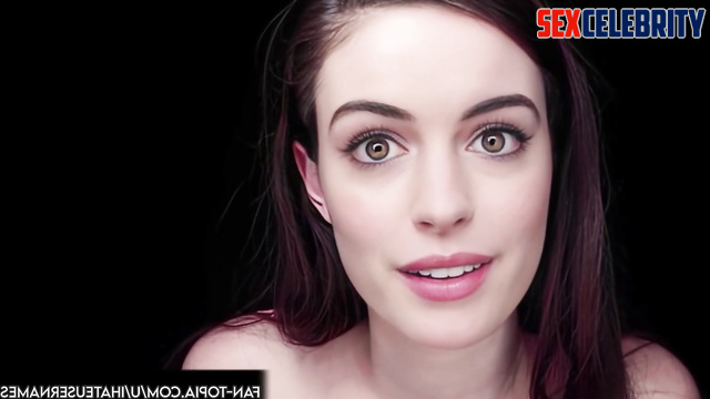 Pretty Anne Hathaway told everybody about gangbang experience, face swap