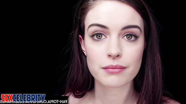 Pretty Anne Hathaway told everybody about gangbang experience, face swap