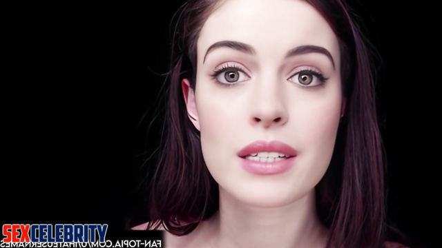 Pretty Anne Hathaway told everybody about gangbang experience, face swap