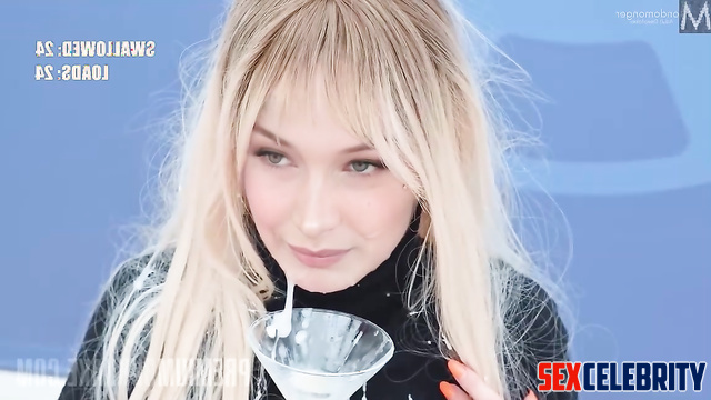 She loves to eat a lot of sperm - Bella Hadid face swap