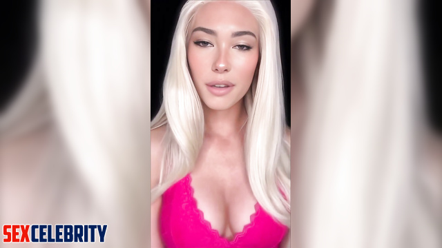 Blonde is going to fuck you in mouth and ass, Madison Beer solo sex scene