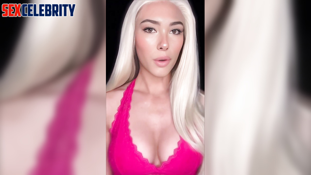 Blonde is going to fuck you in mouth and ass, Madison Beer solo sex scene
